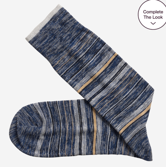 Johnston & Murphy Men's Heather Stripe Socks