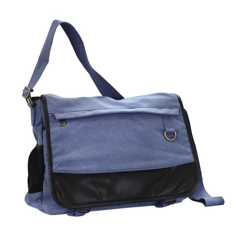 R&R Collections Washed Canvas Messenger Bag