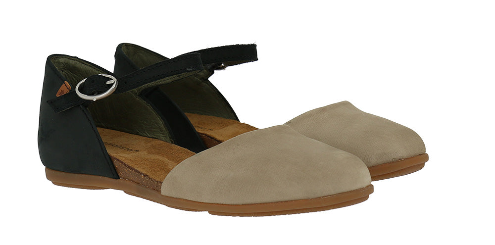 El Naturalista Womens Stella ND54 Sandal Shoes, Black/Piedra, EU 36 / US 6  